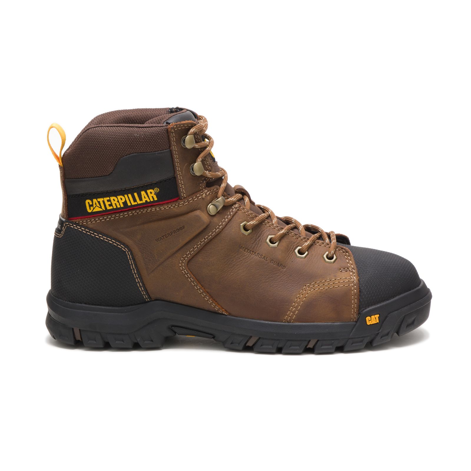 Men's Caterpillar Wellspring Waterproof Metatarsal Guard Steel Toe Steel Toe Boots Brown Ireland YIDS53160